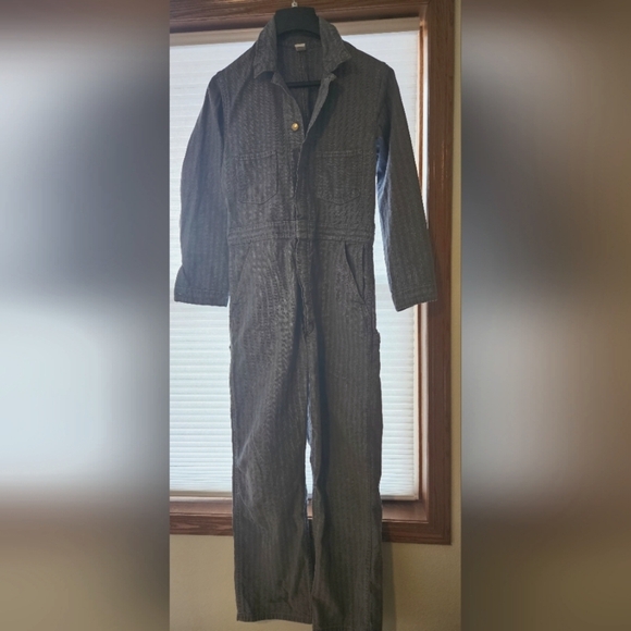 Vintage distressed denim mechanics coveralls sz. 40R utility work railroad - Picture 3 of 12